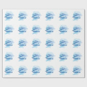 Papier Cadeau Mer Extraordinaire avec dauphins (Plat)