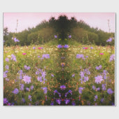 Papier Cadeau Mer Fleur Cottagecore (Plat)