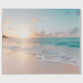 Papier Cadeau Mer pendant l'heure d'or (Plat)