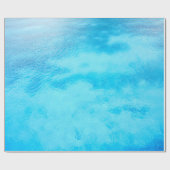 Papier Cadeau Mer tropicale nautique d'océan bleu (Plat)