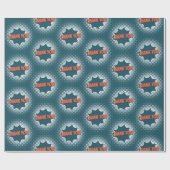 Papier Cadeau Merci! Bleu bulle vocale (Plat)