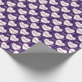 Papier Cadeau Merci chic ! Motif floral Coeurs bleus (Coin)