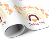 PAPIER CADEAU MERCI CLASSIQUE CONCEPTION PLANCHE BOHO (Coin rond)