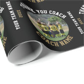 Papier Cadeau Merci Coach Nom de l'équipe Photo (Coin rond)