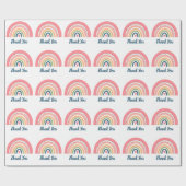 PAPIER CADEAU MERCI DE CONCEPTION SIMPLE ROSE BOHO (Plat)