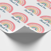PAPIER CADEAU MERCI DE CONCEPTION SIMPLE ROSE BOHO (Coin)