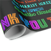 Papier Cadeau Merci en 30 langues différentes (Coin rond)