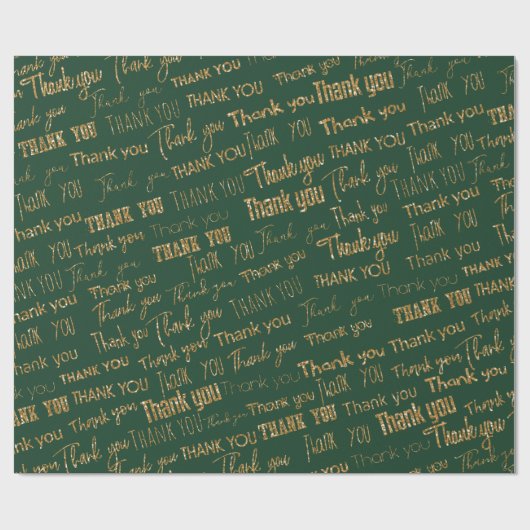 Papier Cadeau Merci en or parties scintillant texte sur backgr p (Plat)