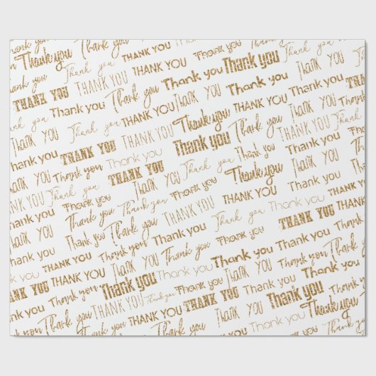 Papier Cadeau Merci en or parties scintillant texte sur backgr p (Plat)