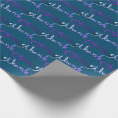 Papier Cadeau "Merci" Gradient gris mauve (Coin)