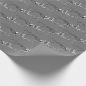 Papier Cadeau "Merci" Gray Silvery Gradient (Coin)