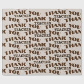 Papier Cadeau Merci Meilleur enseignant Citations personnalisées (Plat)