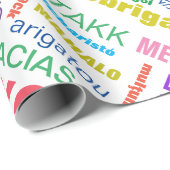 Papier Cadeau Merci multilingue (Coin rond)