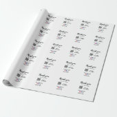 Papier Cadeau Merci pour votre commande ajouter q r coordonnées (Déroulé)