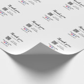 Papier Cadeau Merci pour votre commande ajouter q r coordonnées (Coin)