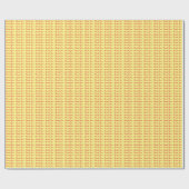 Papier Cadeau Merci professionnel élégant jaune clair (Plat)