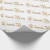 Papier Cadeau Merci. texte d'or (Coin)