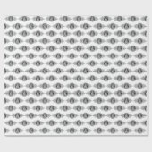 Papier Cadeau Mère aide perpétuelle Noir et blanc élégant (Plat)