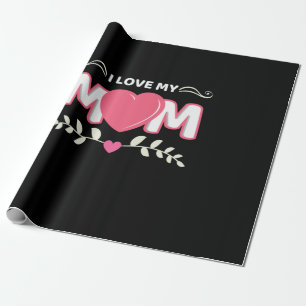 Papier Cadeau Mère Art I Love My Maman