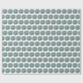 Papier Cadeau Mère catholique Mary Roses bleus (Plat)