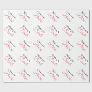 Papier Cadeau Mère de mariée Script rose