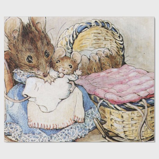 Papier Cadeau Mère Dormouse Et Son Enfant - Beatrix Potter (Plat)