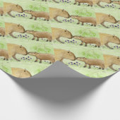 Papier Cadeau Mère et bébé Capybara (Coin)