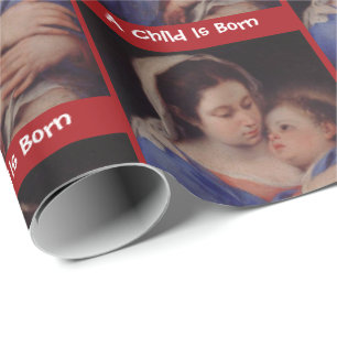 Papier Cadeau Mère et enfant Noël Nativité Cadeau