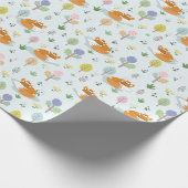 Papier Cadeau Mère Fox Bébé Fox Dormir Dans La Forêt (Coin)