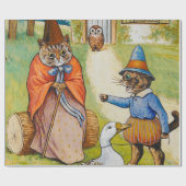 Papier Cadeau Mère Goose à la maison par Louis Wain (Plat)