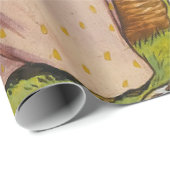 Papier Cadeau Mère Goose à la maison par Louis Wain (Coin rond)