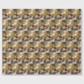 Papier Cadeau Mère Mallard Canard Avec Collier (Plat)