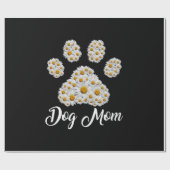 Papier Cadeau Mère Meilleur Chien Maman Jour d'anniversaire (Plat)