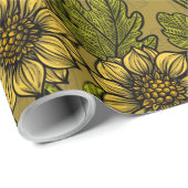 Papier Cadeau Mères jaunes (Coin rond)