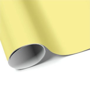 Papier Cadeau Meringue au Citron Uni Classique Élégant