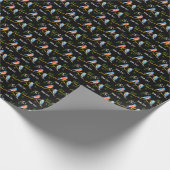 Papier Cadeau Merles Bleus Noirs (Coin)