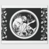 Papier Cadeau Merlin imaginaire Art Nouveau (Plat)