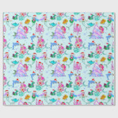 Papier Cadeau Mermaid Celebrating Christmas With Friends (Plat)