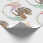 Papier Cadeau Mermaid Future Maman Baby shower. Sous La Mer. (Coin)