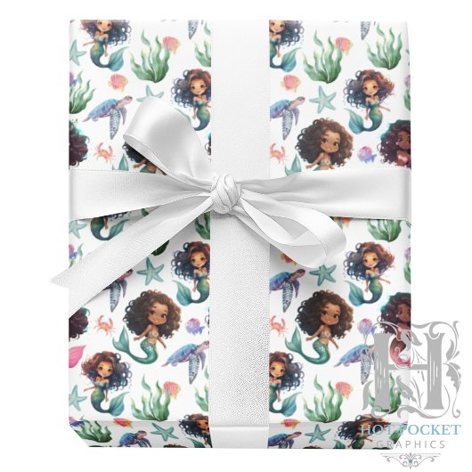 Papier Cadeau Mermaid Noir