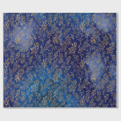 Papier Cadeau Mermaid Ocean Parties scintillant Blue Navy Gold F (Plat)