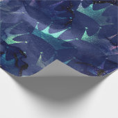 Papier Cadeau Mermaid Ocean Parties scintillant Blue Navy Tiffan (Coin)