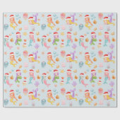 Papier Cadeau Mermaid Père Noël Motif Noël (Plat)