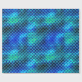 Papier Cadeau Mermaid Scales Motif Blue ID600 (Plat)
