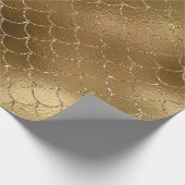 Papier Cadeau Mermaid Scales Unicorn Parties scintillant métalli (Coin)