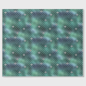 Papier Cadeau Mermaid Silver Turquoise Ocean Glitz (Plat)