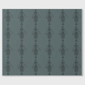 Papier Cadeau Mermaid Skeleton Dark (Plat)