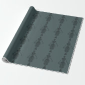 Papier Cadeau Mermaid Skeleton Dark (Déroulé)
