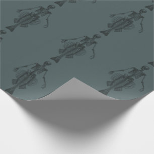 Papier Cadeau Mermaid Skeleton Dark
