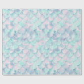Papier Cadeau Mermaid thème aqua rose Anniversaire MARIAGE WRAP (Plat)